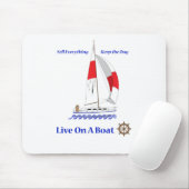 Leef op een boot muismat (Met muis)