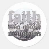 Leef op geloof ronde sticker (Voorkant)