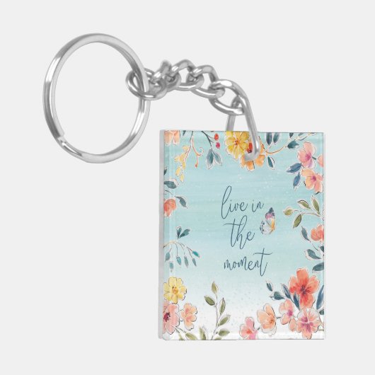 Leef op het moment - de borsten van de Natuur Sleutelhanger (Voorkant Links)