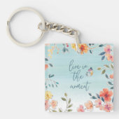 Leef op het moment - de borsten van de Natuur Sleutelhanger (Voorkant)