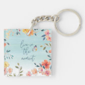 Leef op het moment - de borsten van de Natuur Sleutelhanger (Achterkant)