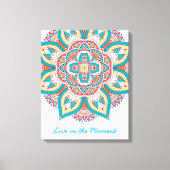 Leef op het moment in mindfulness art canvas afdruk (Voorkant)