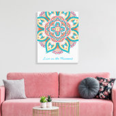 Leef op het moment in mindfulness art canvas afdruk (Insitu (Woonkamer))