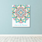 Leef op het moment in mindfulness art canvas afdruk (Insitu (Houten vloer))