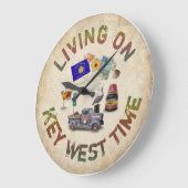 Leef op Key West Time Clock Grote Klok (Hoek)