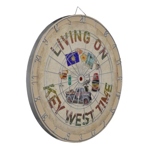 Leef op Key West Time Dartbord (Voorkant Links)