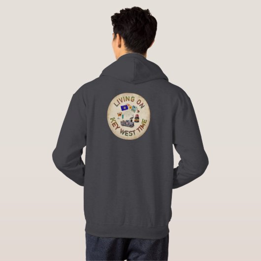 Leef op Key West Time Hoodie (Achterkant volledig)