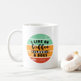 Leef op Koffieliefde en honden Koffiemok
