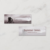 Leef op strandtijd contactkaartje (Voorkant / Achterkant)