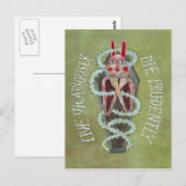 Leef overweldigend. Sterf Briefkaart (Voorkant / Achterkant)