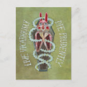 Leef overweldigend. Sterf Briefkaart (Voorkant)