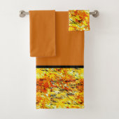 Leef Pattern Autumn Bath-handdoekset Bad Handdoek (Insitu)