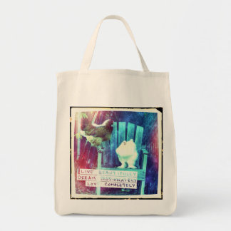 Leef prachtig tote bag