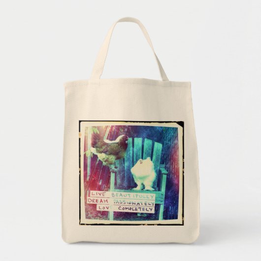 Leef prachtig tote bag (Voorkant)