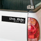 Leef. Ride. - Japans - Bike Decal Bumpersticker (Op Truck)