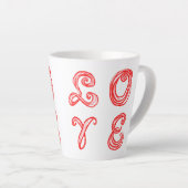 LEEF rode letters van tekstweefsel Latte Mok (Rechterhoek)