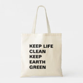 Leef Schooner, Maak de Aarde Groener Ontwerp Tote Bag (Achterkant)