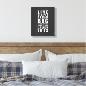 Leef simpel, droom groot | Inspirerende quote Canvas Afdruk (Insitu (Slaapkamer))