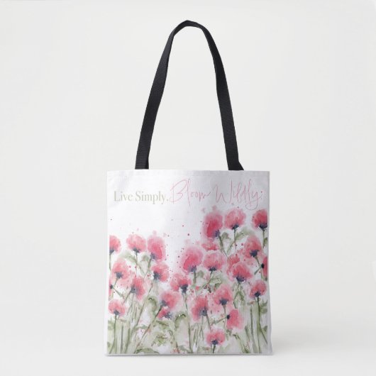 Leef simpel. Willy Bloom Tote Bag (Voorkant)