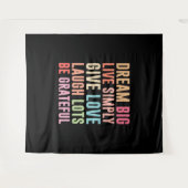 Leef simpelweg grote dromen wandkleed (Voorkant (horizontaal))