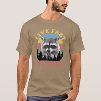 Leef Snel Eatrash Vintage grappig cadeau T-shirt