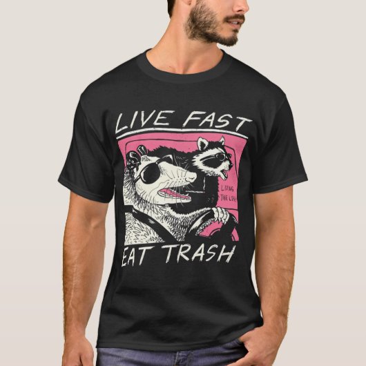 Leef Snel! Eet Afval! T-shirt (Voorkant)