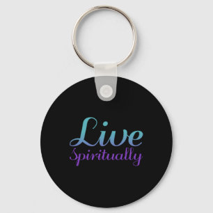 Leef spiritueel Paarse zelfmoordpreventie Awarene Sleutelhanger