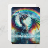 Leef sterk en mooi Dragon Rainbow Feestdagenkaart (Voorkant / Achterkant)