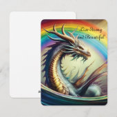 Leef sterk en mooi Dragon Rainbow Feestdagenkaart (Voorkant / Achterkant)