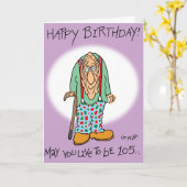 Leef tot 105 kaart (Gele Bloem)