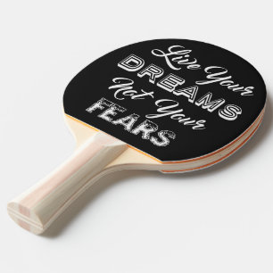 Leef Uw de douanemonogram van Dromen & Tafeltennisbatje