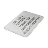 Leef vandaag nog, motivatie prijsopgave badmat (Gekanteld)