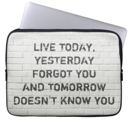 Leef vandaag nog, motivatie prijsopgave laptop sleeve