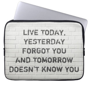 Leef vandaag nog, motivatie prijsopgave laptop sleeve