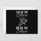 LEEF VOLGENS DE PLAK, STERF VOLGENS DE PLAK Pizza  Briefkaart (Voorkant / Achterkant)