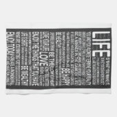 Leef volledig, Live love learning, motivatie. Theedoek (Horizontaal)