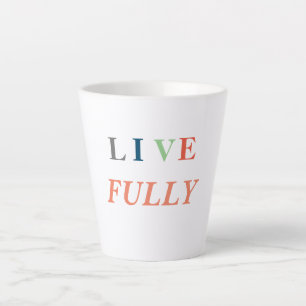 Leef Volledig T-shirt Latte Mok
