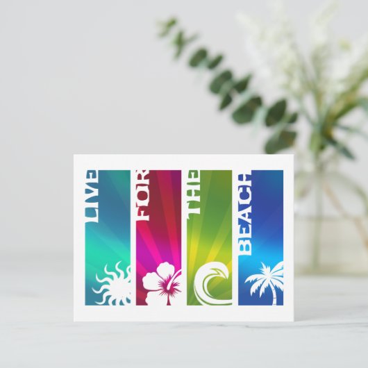 Leef voor de Beach Briefkaart (Staand voorkant)