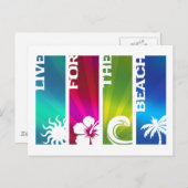 Leef voor de Beach Briefkaart (Voorkant / Achterkant)