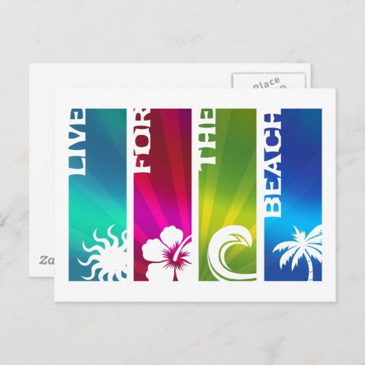 Leef voor de Beach Briefkaart (Voorkant / Achterkant)