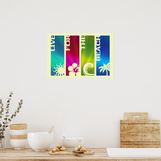 Leef voor de Beach Poster (Keuken)