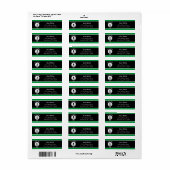 Leef voor Golf Mannen Silhouet Monogram Adres Etiket (Full Sheet)