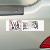 Leef voor Jezus Bumpersticker (Op auto)
