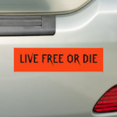 LEEF VRIJ OF STERF BUMPERSTICKER (Op auto)