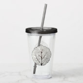 Leefblad van Aspen 1 Acryl Drinkbeker (Achterkant)