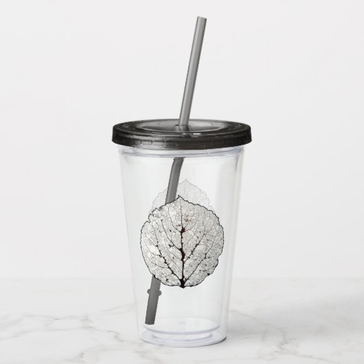 Leefblad van Aspen 1 Acryl Drinkbeker (Achterkant)