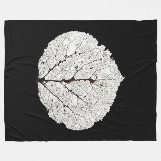 Leefblad van Aspen 1 Fleece Deken (Voorkant (Horizontaal))