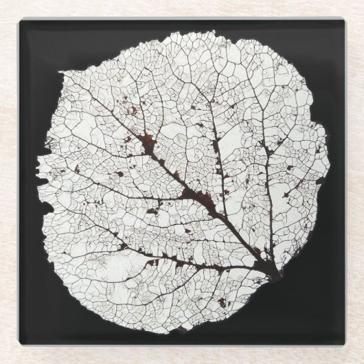 Leefblad van Aspen 1 Glazen Onderzetter (Voorkant)