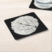 Leefblad van Aspen 1 Kartonnen Onderzetters (Schuin)