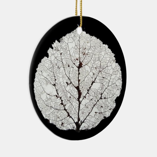 Leefblad van Aspen 1 Keramisch Ornament (Rechts)